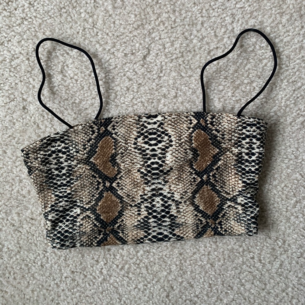 Snakeskin crop top